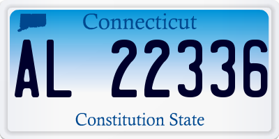 CT license plate AL22336
