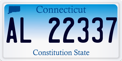 CT license plate AL22337