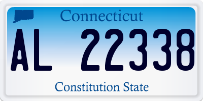CT license plate AL22338