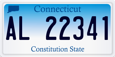 CT license plate AL22341