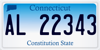 CT license plate AL22343