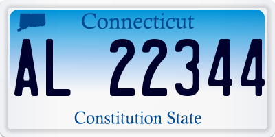 CT license plate AL22344
