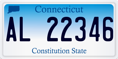 CT license plate AL22346