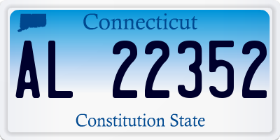 CT license plate AL22352