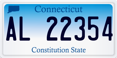 CT license plate AL22354