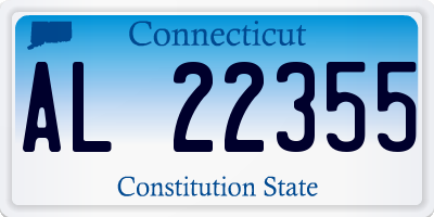 CT license plate AL22355