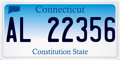 CT license plate AL22356