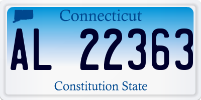 CT license plate AL22363