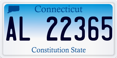 CT license plate AL22365