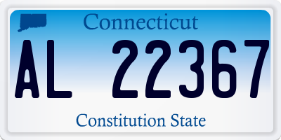 CT license plate AL22367