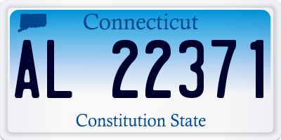 CT license plate AL22371