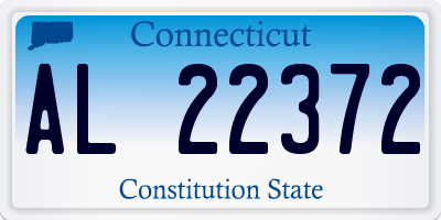 CT license plate AL22372