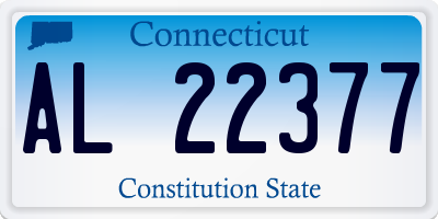 CT license plate AL22377
