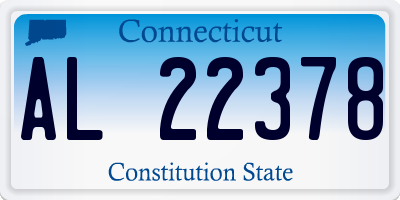 CT license plate AL22378