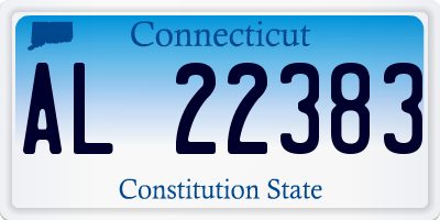 CT license plate AL22383