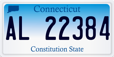 CT license plate AL22384