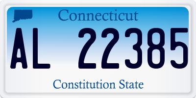 CT license plate AL22385