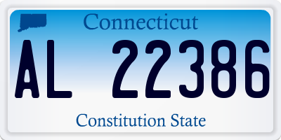 CT license plate AL22386