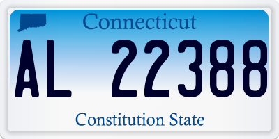 CT license plate AL22388
