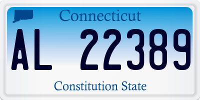 CT license plate AL22389