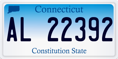 CT license plate AL22392