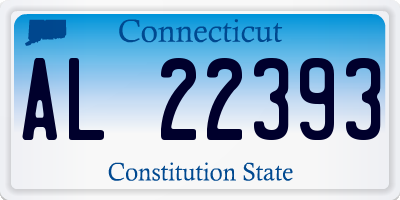 CT license plate AL22393