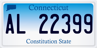 CT license plate AL22399