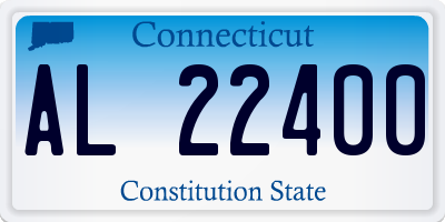 CT license plate AL22400