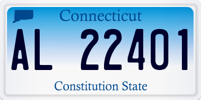 CT license plate AL22401