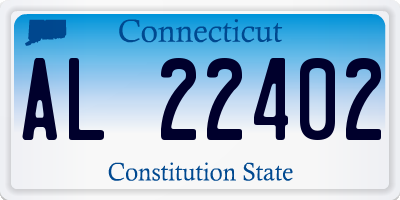 CT license plate AL22402