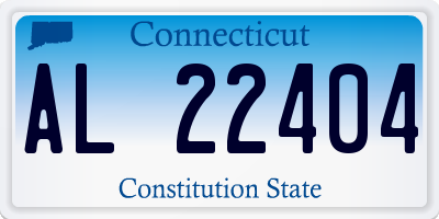 CT license plate AL22404