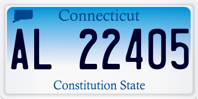 CT license plate AL22405