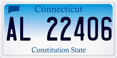 CT license plate AL22406