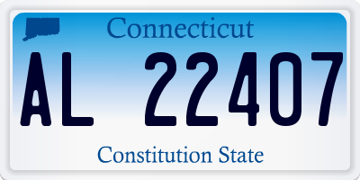 CT license plate AL22407