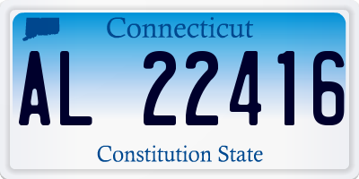 CT license plate AL22416