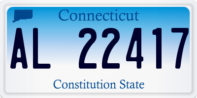 CT license plate AL22417