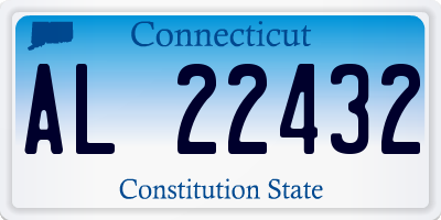 CT license plate AL22432