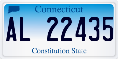 CT license plate AL22435