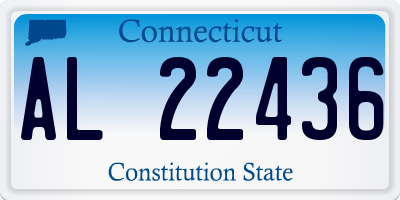 CT license plate AL22436