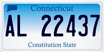 CT license plate AL22437