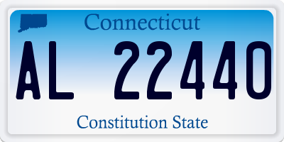 CT license plate AL22440
