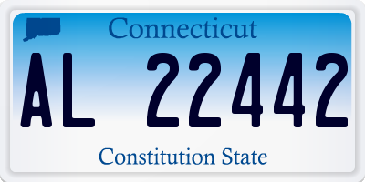 CT license plate AL22442