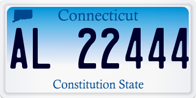 CT license plate AL22444
