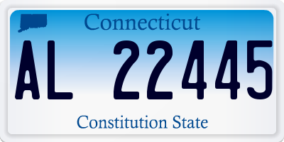 CT license plate AL22445