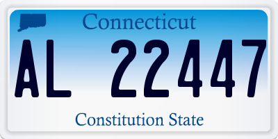 CT license plate AL22447