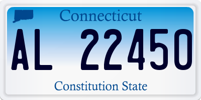 CT license plate AL22450