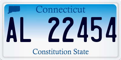 CT license plate AL22454