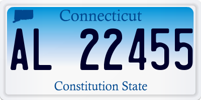 CT license plate AL22455
