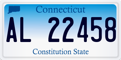 CT license plate AL22458