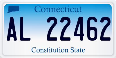 CT license plate AL22462
